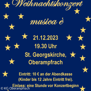 Weihnachtskonzert mit musica è