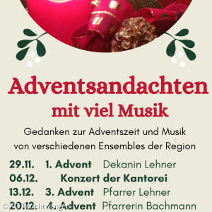 Andachten mit viel Musik