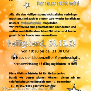 Heiligabend gemeinsamt feiern