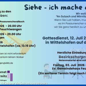 Herzliche Einladung zu den Bezirkschorproben