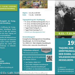 Tagung zum Eröffnungsjahr